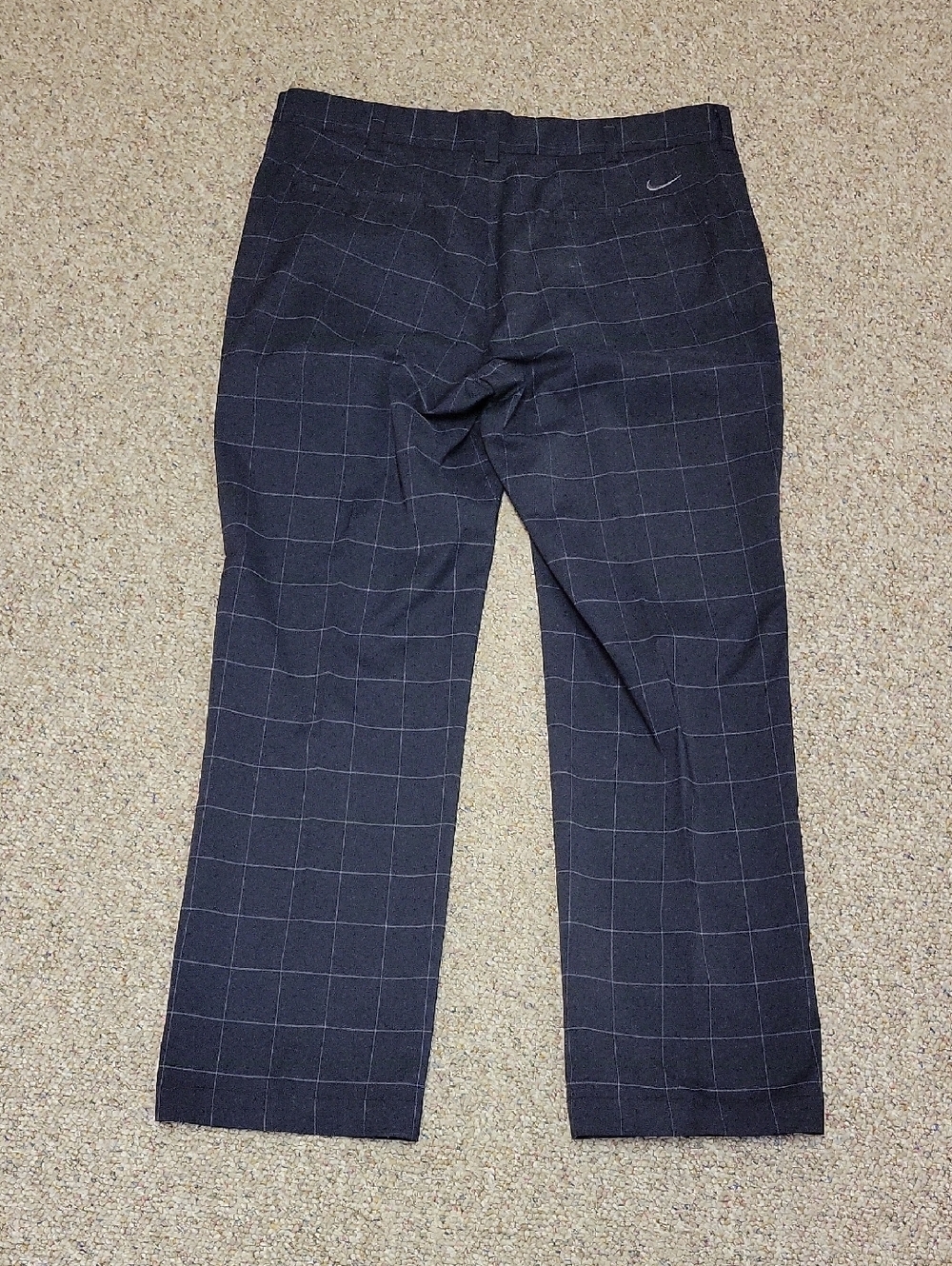 Nike Tour Performance Men’s Charcoal Windowpane Golf Pants 36 X 30 Athleisure